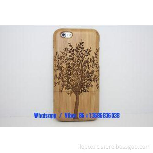 Life Tree Pattern Real Bamboo Wood Cell Phone Cases For Iph